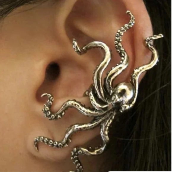Bronze Octopus Ear Cuff - Picture 3 of 3